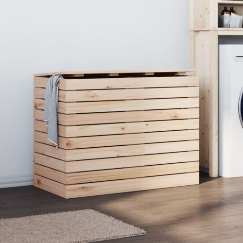 Laundry Basket 88.5x44x66cm Solid Wood Pine