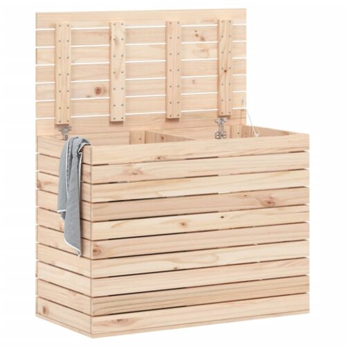 Laundry Basket 88.5x44x66cm Solid Wood Pine - Image 3