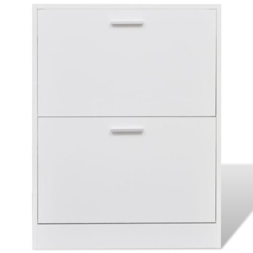Wooden Shoe Storage Cabinet Shoes Rack Cupboard Shelf Hallway Organiser White - Image 3