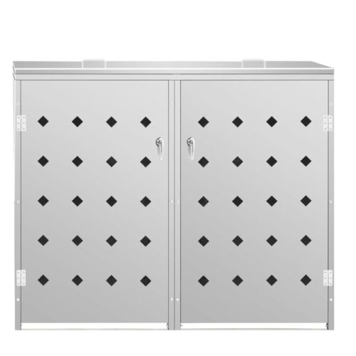 Double Wheelie Bin Shed 240L Stainless Steel - Image 4