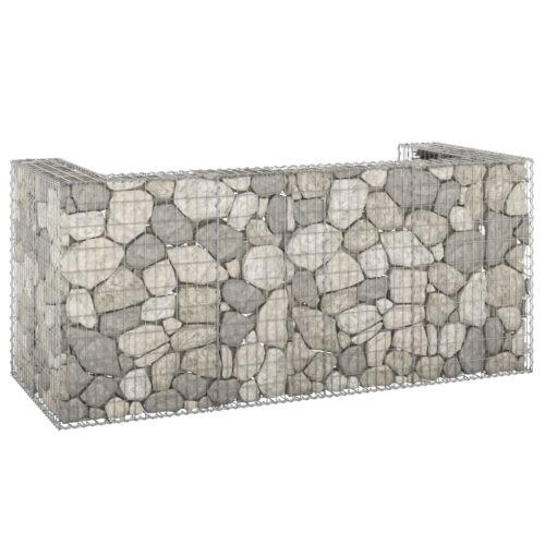 Gabion Wall for Garbage Bins Galvanised Steel 254x100x110cm