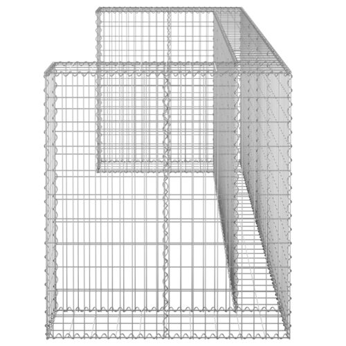 Gabion Wall for Garbage Bins Galvanised Steel 254x100x110cm - Image 4