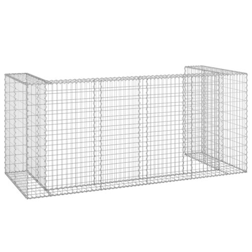 Gabion Wall for Garbage Bins Galvanised Steel 254x100x110cm - Image 5