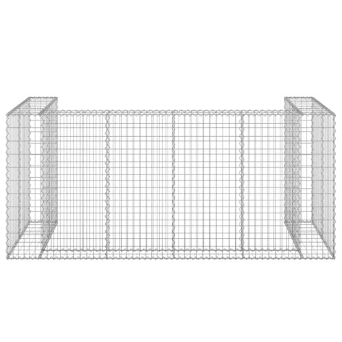 Gabion Wall for Garbage Bins Galvanised Steel 254x100x110cm - Image 6