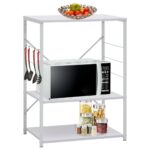 Microwave Cabinet White 60x39.6x79.5cm Engineered Wood