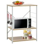 Microwave Cabinet White Oak 60x39.6x79.5cm Engineered Wood