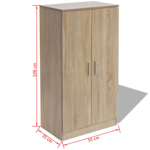 Shoe Cabinet 7 Shelves Oak - Image 7