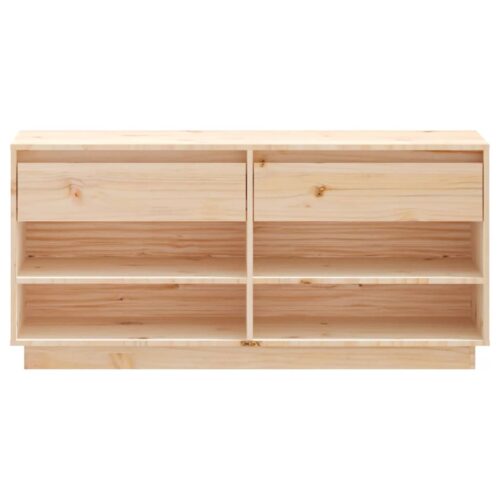 Shoe Cabinet 110x34x52cm Solid Wood Pine - Image 5