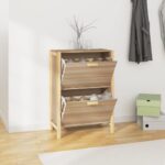 Shoe Cabinet 57.5x33x80cm Engineered Wood