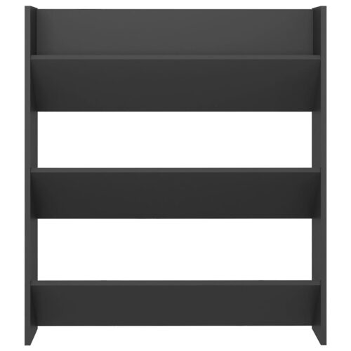Wall Shoe Cabinet Grey 80x18x90cm Engineered Wood - Image 4