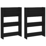 2-Piece Wall Mount Shoe Rack Cabinet Tier Wooden Shelf Storage Hallway Organiser