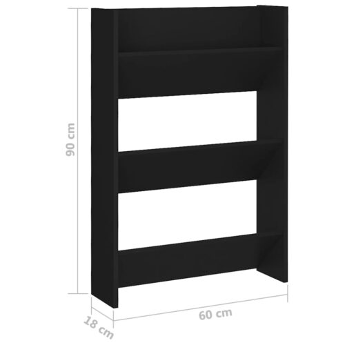 2-Piece Wall Mount Shoe Rack Cabinet Tier Wooden Shelf Storage Hallway Organiser - Image 7