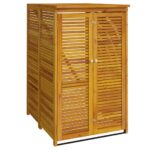 Single Garbage Bin Shed 70x89x117cm Wood Outdoor Garbage Garden Storage Box