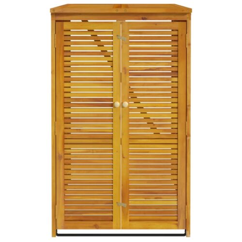 Single Garbage Bin Shed 70x89x117cm Wood Outdoor Garbage Garden Storage Box - Image 3