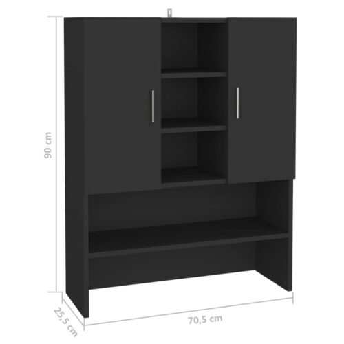 Washing Machine Cabinet Storage Shelf Rack Wooden Laundry Bathroom Organiser - Image 8