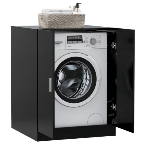 Washing Machine Cabinet Black 71x71.5x91.5cm - Image 6