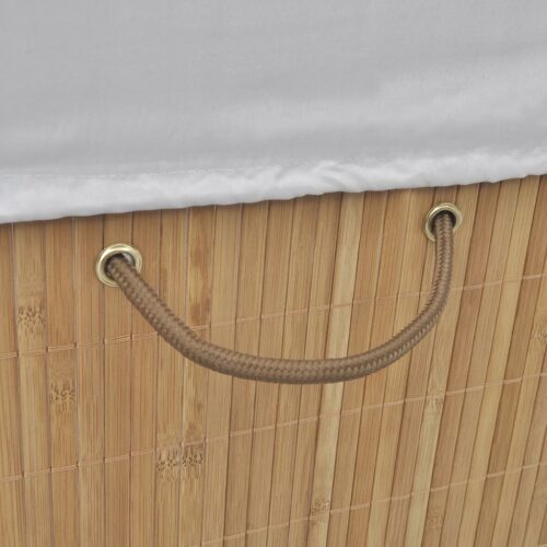 Bamboo Laundry Bin Rectangular Natural - Image 4