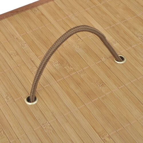 Bamboo Laundry Bin Rectangular Natural - Image 5