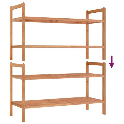 Shoe Racks 2pcs 69x27x41cm Solid Wood Walnut - Image 5