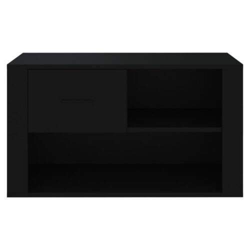 Shoe Cabinet Black 80x35x45cm Engineered Wood - Image 5
