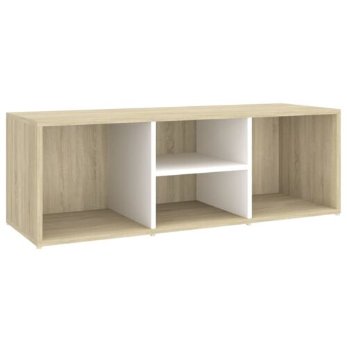 Shoe Storage Bench White Sonoma Oak 105x35x35cm Engineered Wood - Image 2