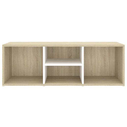 Shoe Storage Bench White Sonoma Oak 105x35x35cm Engineered Wood - Image 4