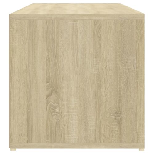 Shoe Storage Bench White Sonoma Oak 105x35x35cm Engineered Wood - Image 5