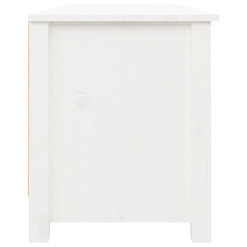 Shoe Storage Bench Hallway Entry Organizer Rack Cabinet Shelf Pine Wood White - Image 4