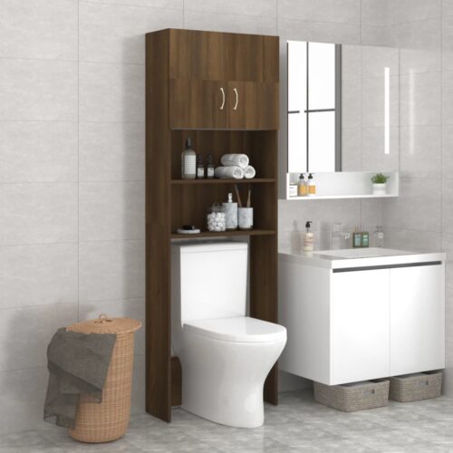 Washing Machine Cabinet Brown Oak 64x25.5x190cm