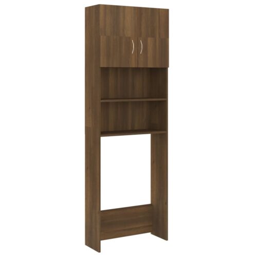 Washing Machine Cabinet Brown Oak 64x25.5x190cm - Image 2
