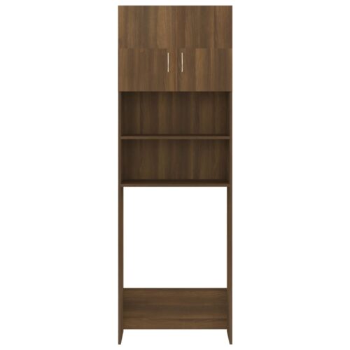 Washing Machine Cabinet Brown Oak 64x25.5x190cm - Image 3