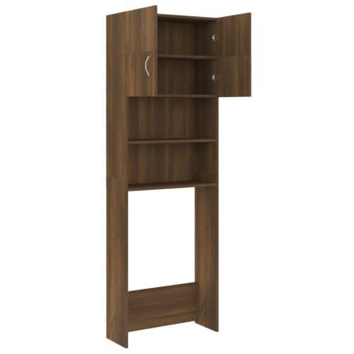 Washing Machine Cabinet Brown Oak 64x25.5x190cm - Image 5