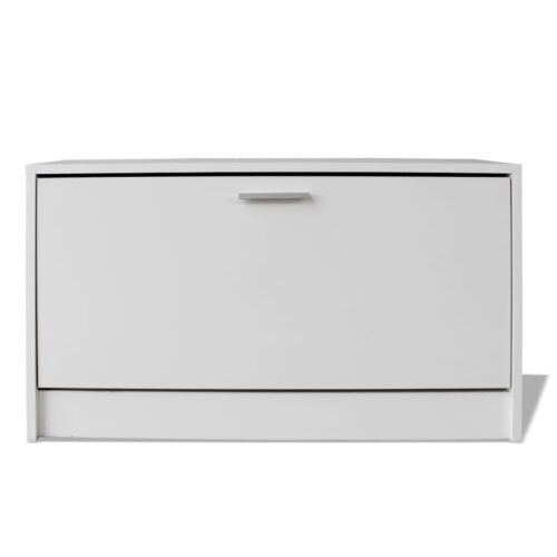Shoe Storage Bench White 80x24x45cm - Image 3
