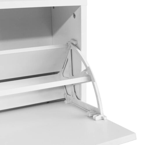 Shoe Storage Bench White 80x24x45cm - Image 5