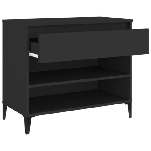 Shoe Cabinet Black 70x36x60cm Engineered Wood - Image 6