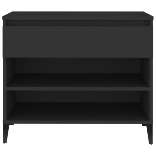 Shoe Cabinet Black 70x36x60cm Engineered Wood - Image 7