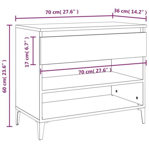 Shoe Cabinet Black 70x36x60cm Engineered Wood - Image 10
