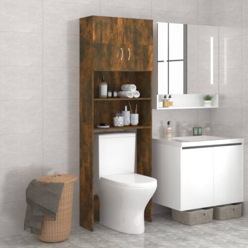 Washing Machine Cabinet Smoked Oak 64x25.5x190cm
