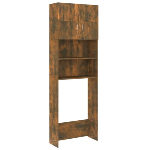 Washing Machine Cabinet Smoked Oak 64x25.5x190cm - Image 2