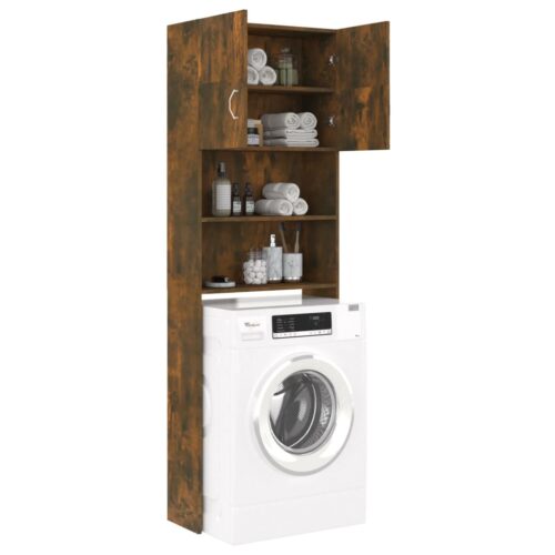 Washing Machine Cabinet Smoked Oak 64x25.5x190cm - Image 8