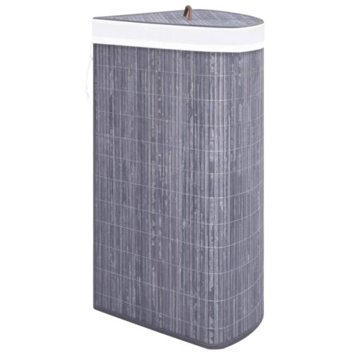 Bamboo Corner Laundry Basket Grey 60 L - Image 5