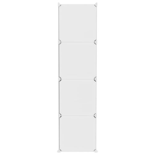 Cube Storage Cabinet for Kids with 10 Cubes White PP - Image 4
