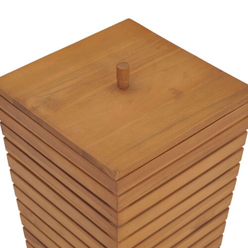Laundry Basket 30x30x45cm Solid Teak Wood - Image 6