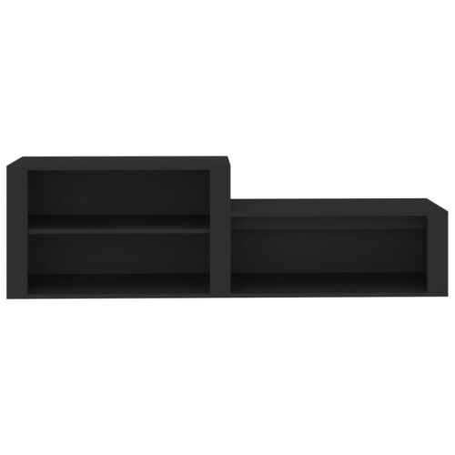 Shoe Cabinet Black 150x35x45cm Engineered Wood - Image 5