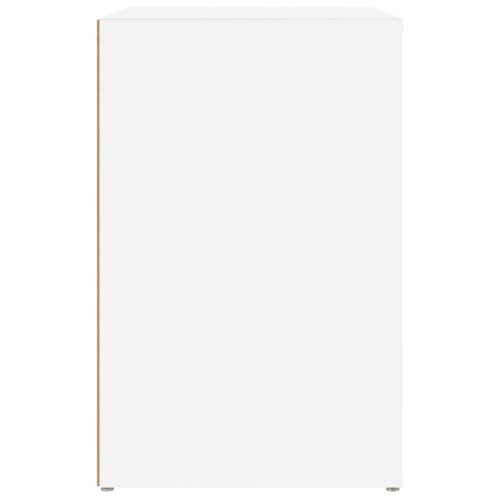 Shoe Cabinet White 130x35x54cm Engineered Wood - Image 7