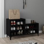 Shoe Cabinet Black 102x36x60cm Engineered Wood