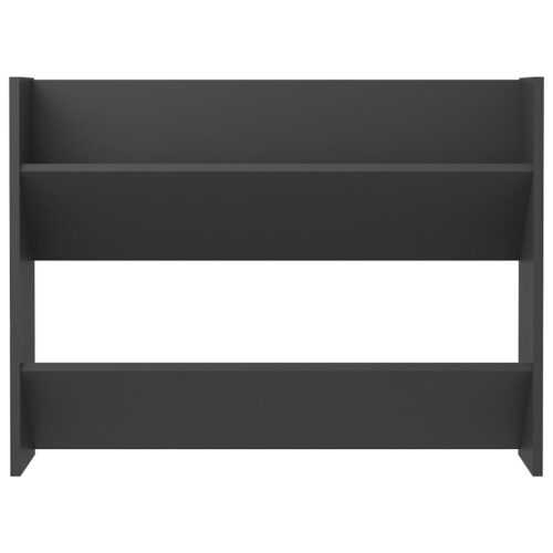 Wall Shoe Cabinet Grey 80x18x60cm Engineered Wood - Image 4