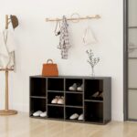 Shoe Bench High Gloss Grey 103x30x54.5cm Engineered Wood