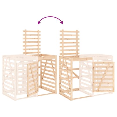 Wheelie Bin Storage Extension Solid Wood Pine - Image 9