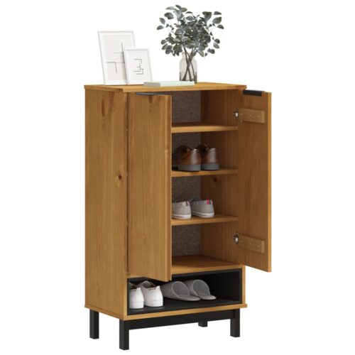 Shoe Cabinet FLAM 59.5x35x107cm Solid Wood Pine - Image 3